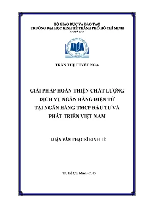 Giải pháp nâng cao chất lượng dịch vụ ngân hàng điện tử