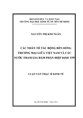 Luận văn TPP: Tác động đến thương mại Việt Nam