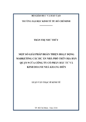Giải pháp hoàn thiện marketing cho dự án nhà phố tại quận 9