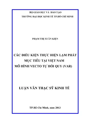 Điều Kiện Thực Hiện Lạm Phát Mục Tiêu Tại Việt Nam: Mô