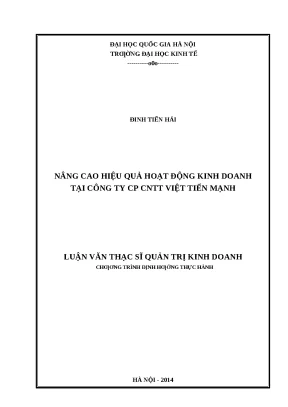 Nâng Cao Hiệu Quả Kinh Doanh Tại Công Ty CP CNTT Việt