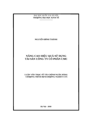 Nâng cao hiệu quả sử dụng tài sản tại Công ty Cổ phần CMC