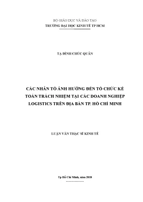 Nhân Tố Ảnh Hưởng Đến Tổ Chức Kế Toán Trách Nhiệm Tại