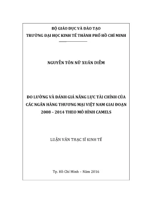 Đo lường năng lực tài chính NHTM VN theo mô hình CAMELS