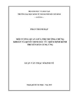 Mối Tương Quan Giữa Thị Trường Chứng Khoán và Quyết Định