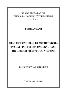 Phân Tích Tác Nhân Ảnh Hưởng Đến Tỷ Suất Sinh Lợi Ngân