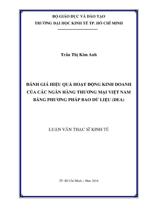 Luận văn DEA: Hiệu quả kinh doanh ngân hàng Việt Nam