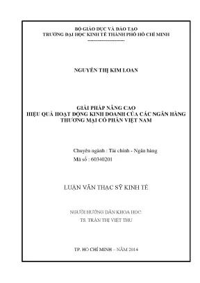 Luận văn: Hiệu quả kinh doanh các ngân hàng TMCP VN