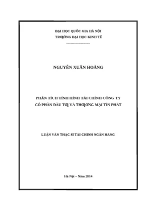 Phân Tích Tình Hình Tài Chính Công Ty Cổ Phần Đầu Tư Tín