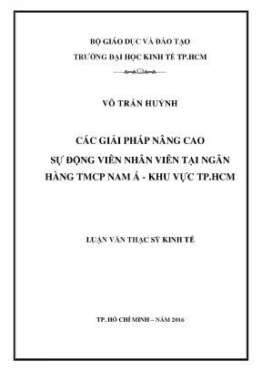 Giải pháp nâng cao động viên nhân viên tại ngân hàng Nam