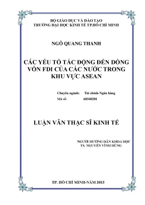 Các yếu tố tác động đến dòng vốn FDI tại ASEAN