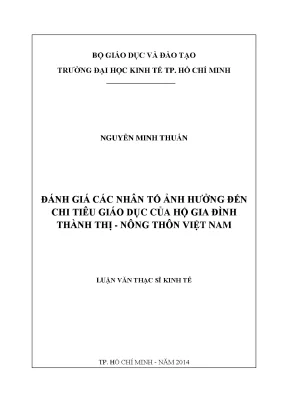 Đánh Giá Các Nhân Tố Ảnh Hưởng Đến Chi Tiêu Giáo Dục Của