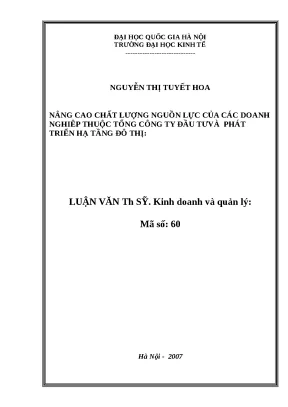 Nâng cao chất lượng nguồn nhân lực tại Tổng công ty đầu 