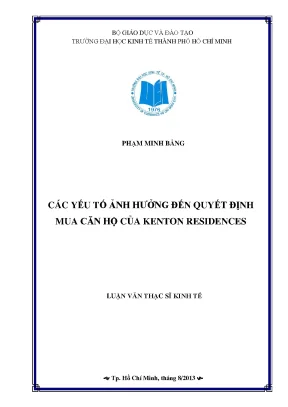 Các yếu tố ảnh hưởng đến quyết định mua căn hộ Kenton