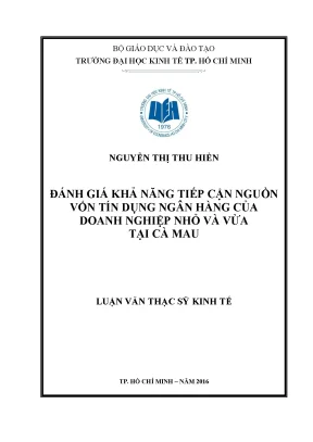 Đánh Giá Khả Năng Tiếp Cận Vốn Tín Dụng Ngân Hàng Của