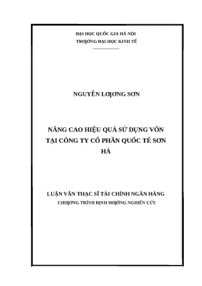 Nâng Cao Hiệu Quả Sử Dụng Vốn Tại Công Ty Cổ Phần Quốc