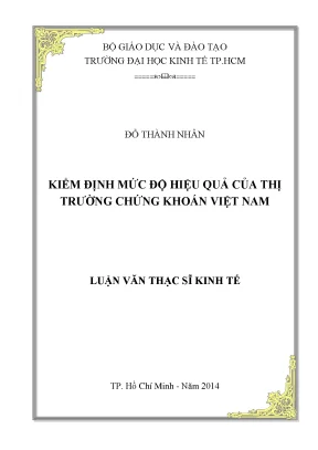 Hiệu Quả Thị Trường Chứng Khoán Việt Nam: Nghiên Cứu và