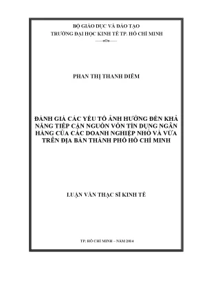 Đánh Giá Yếu Tố Ảnh Hưởng Đến Khả Năng Tiếp Cận Tín Dụng