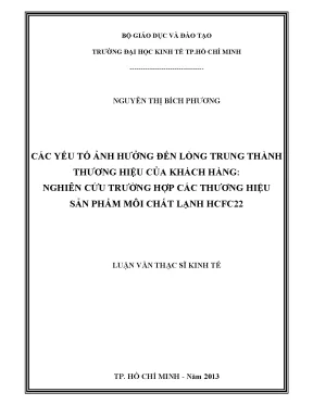 Các yếu tố ảnh hưởng đến lòng trung thành thương hiệu