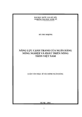 Nâng cao năng lực cạnh tranh của Ngân hàng Agribank