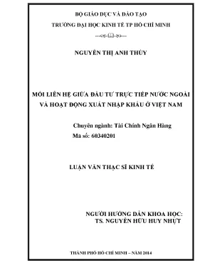 Mối Liên Hệ Giữa Đầu Tư Nước Ngoài và Xuất Nhập Khẩu Tại