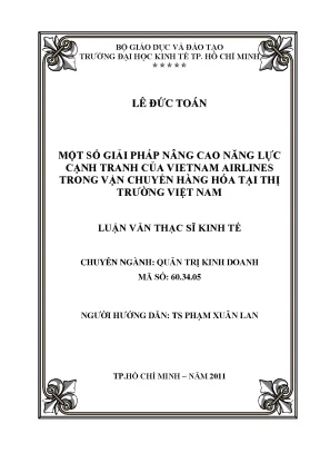 Giải pháp nâng cao năng lực cạnh tranh của Vietnam