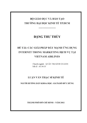Luận văn: Ứng dụng Internet Marketing tại Vietnam Airlines