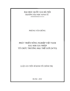 Nông nghiệp Việt Nam sau WTO: Thực trạng & Giải pháp
