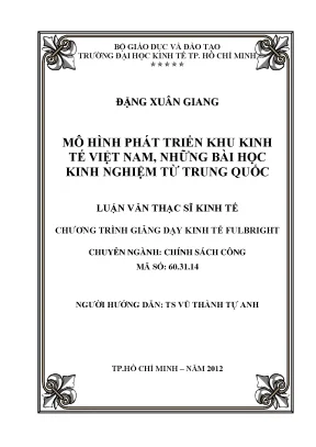 Mô Hình Phát Triển Khu Kinh Tế Việt Nam: Bài Học Kinh