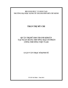 Quản trị rủi ro thanh khoản tại Vietinbank (Luận văn