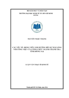Các yếu tố động viên và sự hài lòng trong công việc của