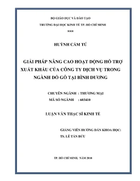 Giải pháp nâng cao hỗ trợ xuất khẩu đồ gỗ tại Bình Dương