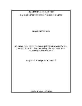 Độ Nhạy Cảm Đầu Tư và Ràng Buộc Tài Chính của Công Ty