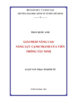 Luận văn: Nâng cao năng lực cạnh tranh Viễn thông Tây Ninh
