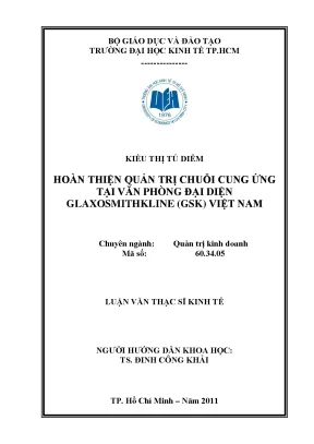 Hoàn thiện quản trị chuỗi cung ứng tại GlaxoSmithKline