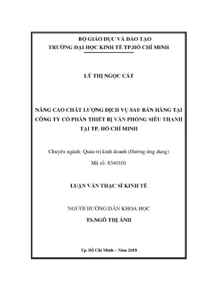 Nâng cao chất lượng dịch vụ sau bán hàng tại Siêu Thanh