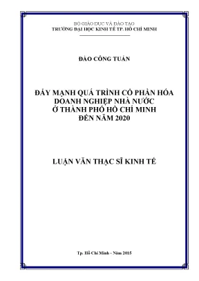 Cổ phần hóa doanh nghiệp nhà nước tại TP. Hồ Chí Minh: