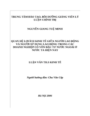 Quan hệ lợi ích NLĐ và NSDLĐ trong doanh nghiệp FDI