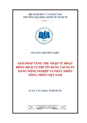 Giải pháp tăng thu nhập từ dịch vụ phi tín dụng tại