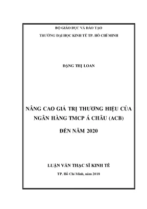 Luận văn nâng cao giá trị thương hiệu ngân hàng ACB