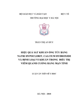 Nghiên cứu hiệu quả sát khuẩn ống tủy bằng natri