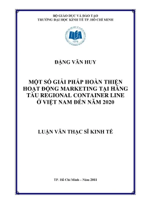 Giải pháp hoàn thiện marketing cho hãng tàu Regional