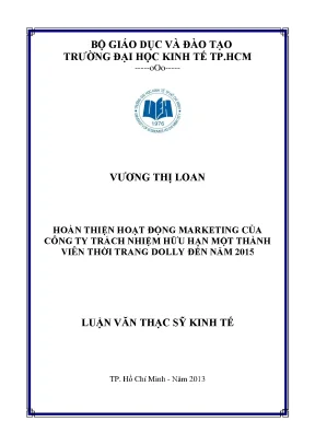 Hoàn thiện hoạt động marketing của Công ty Thời Trang