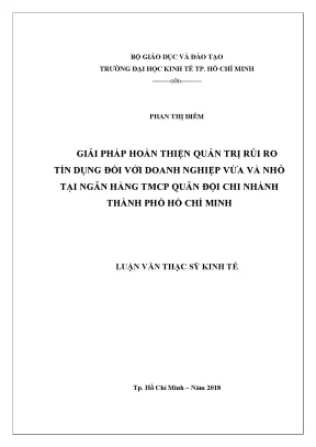 Giải pháp quản trị rủi ro tín dụng cho doanh nghiệp vừa