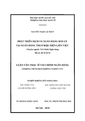 Phát Triển Dịch Vụ Ngân Hàng Bán Lẻ Tại Ngân Hàng TMCP