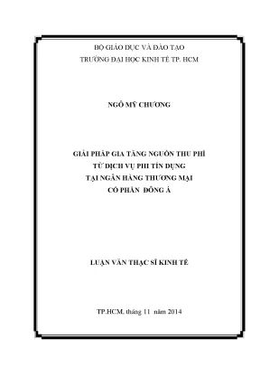Giải pháp tăng nguồn thu phí dịch vụ phi tín dụng tại