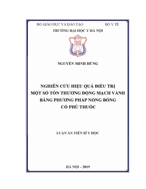 Nghiên cứu hiệu quả điều trị tổn thương động mạch vành