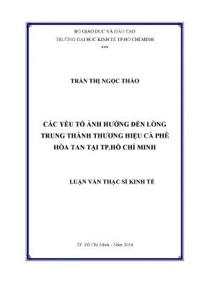 Các yếu tố ảnh hưởng đến lòng trung thành thương hiệu cà