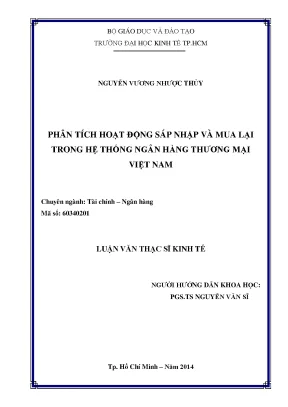 Phân tích M&A ngân hàng thương mại Việt Nam (Luận văn)