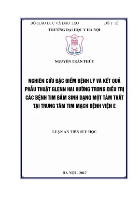 Nghiên cứu phẫu thuật Glenn hai hướng trong điều trị 